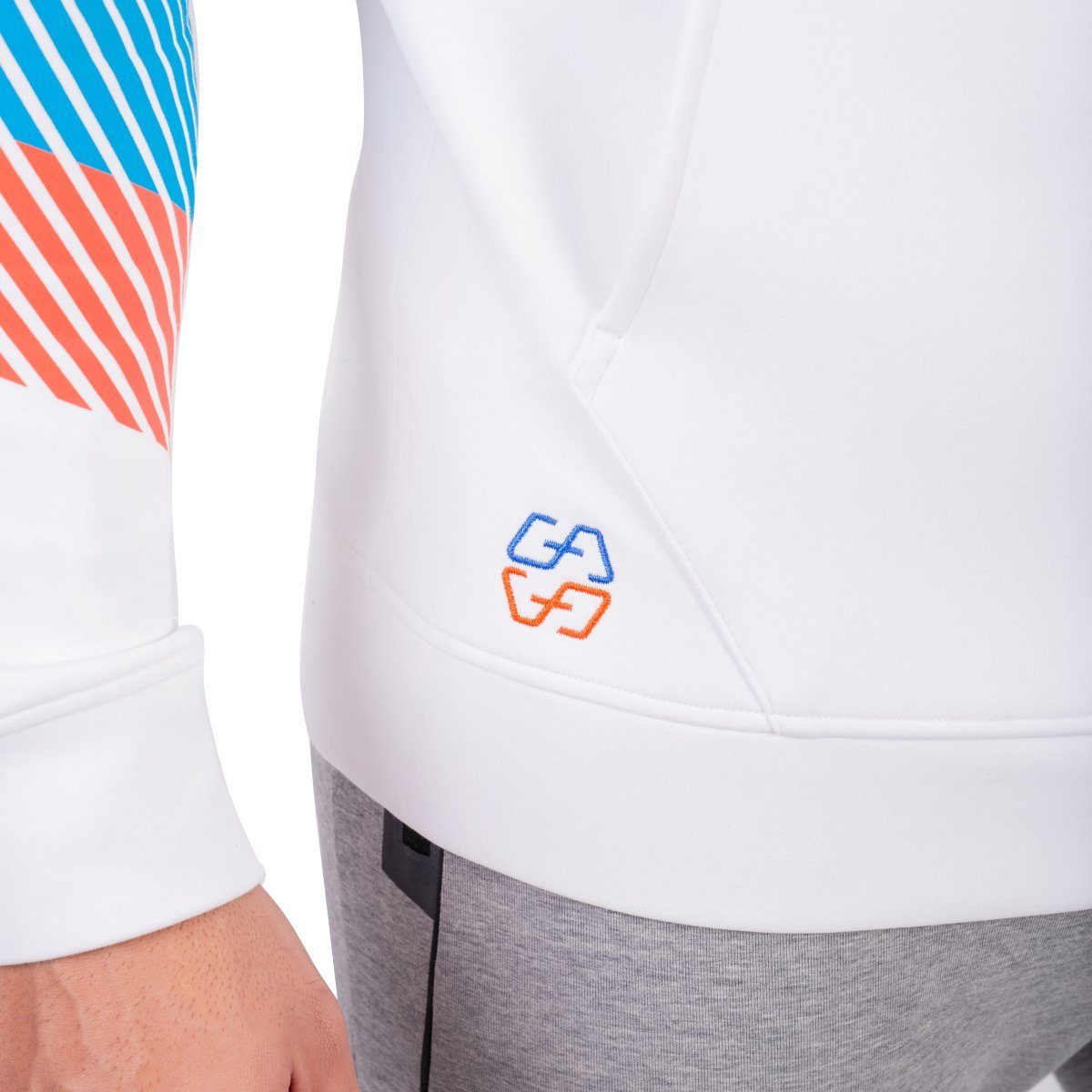 GYM AESTHETICS Hoodie Half-Zip Hoodie mit abnehmbarer Mund und Nasen Schutzmaske für Herren mit Reißverschluss, Schutzmaske, Atmungsaktiv, Antibakteriell
