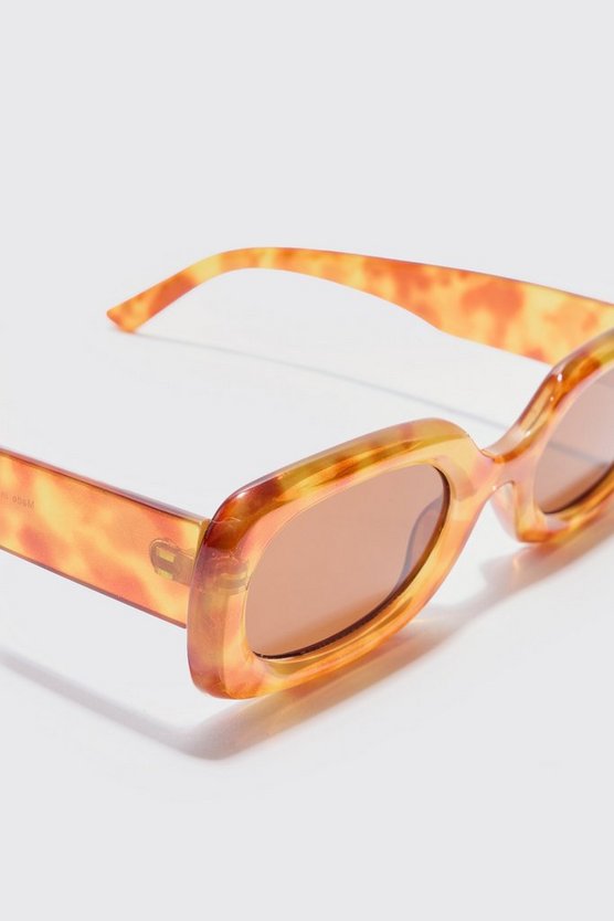 Klobige Sonnenbrille mit Schildplatt Rahmen