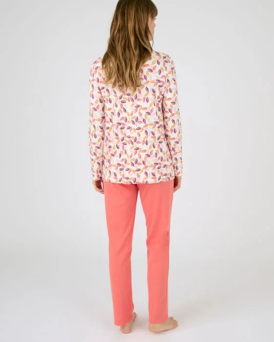 Pyjama à manches longues maille interlock imprimée