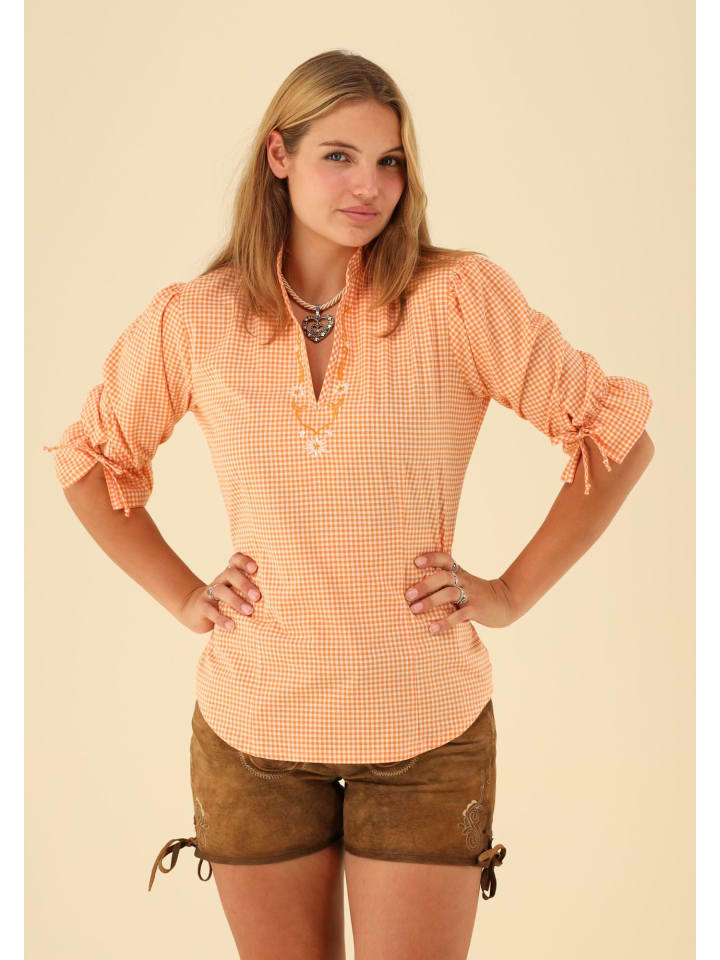 OS-Trachten Trachtenbluse Porivo in orange günstig kaufen
