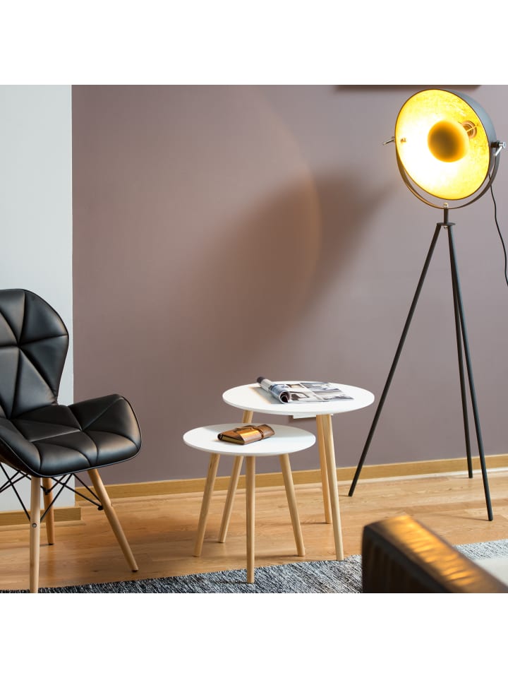 relaxdays 2x Beistelltisch in Weiß günstig kaufen onesize