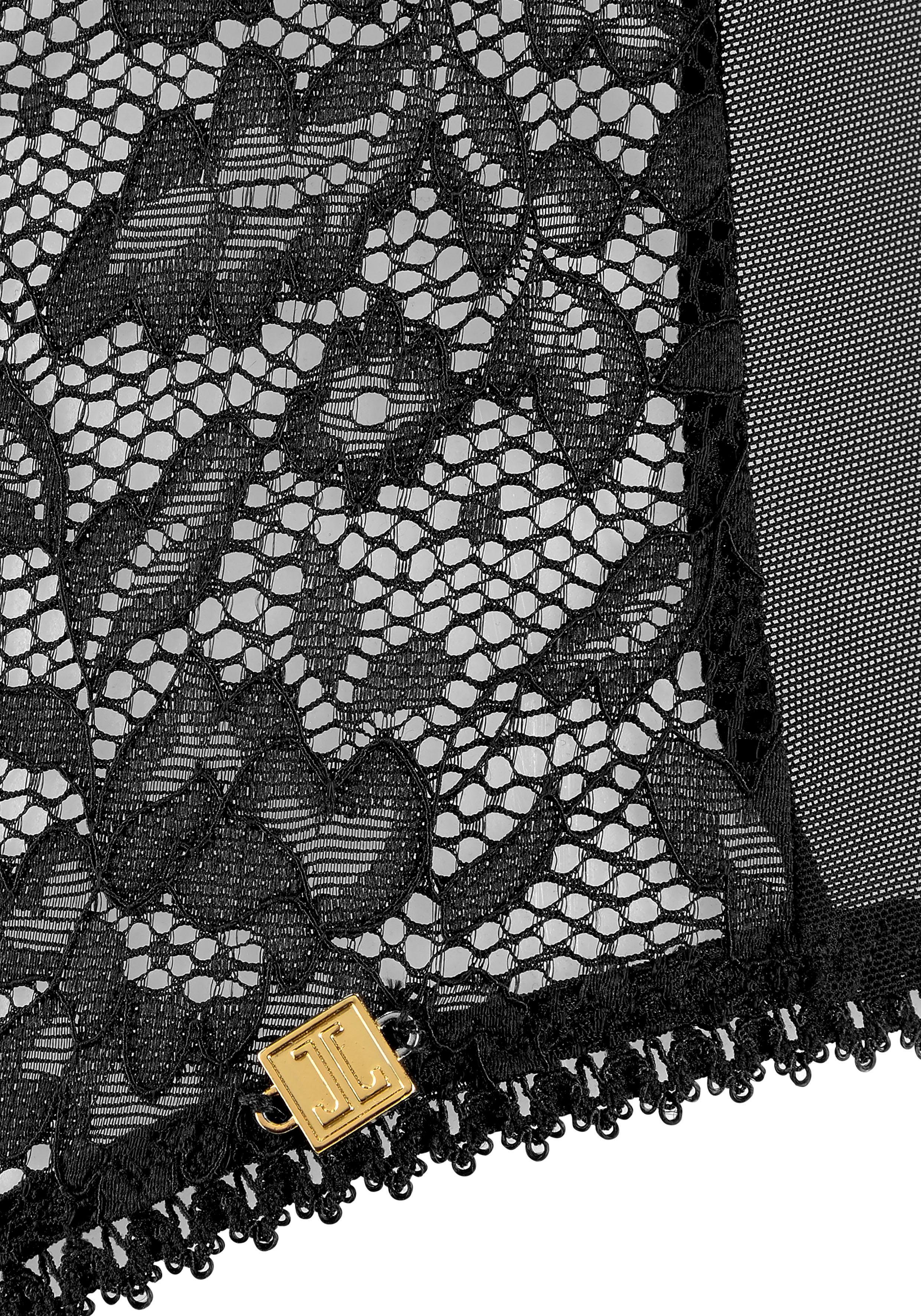JETTE Body aus dezent transparenter Spitze in blumiger Optik, Dessous