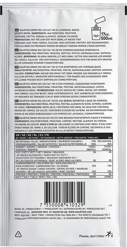 Maurten Drink Mix 320 Caf 100 Hydrogel-Getränkepulver + Koffein 83g kaufen | Bike-Discount