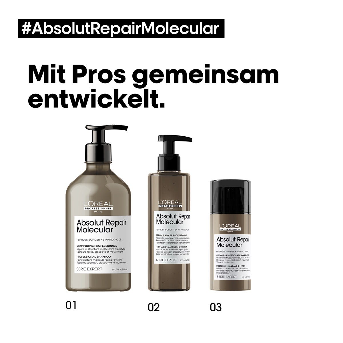 L'Oréal Professionnel Paris Serie Expert Absolut Repair Molecular Shampoo 500 ml