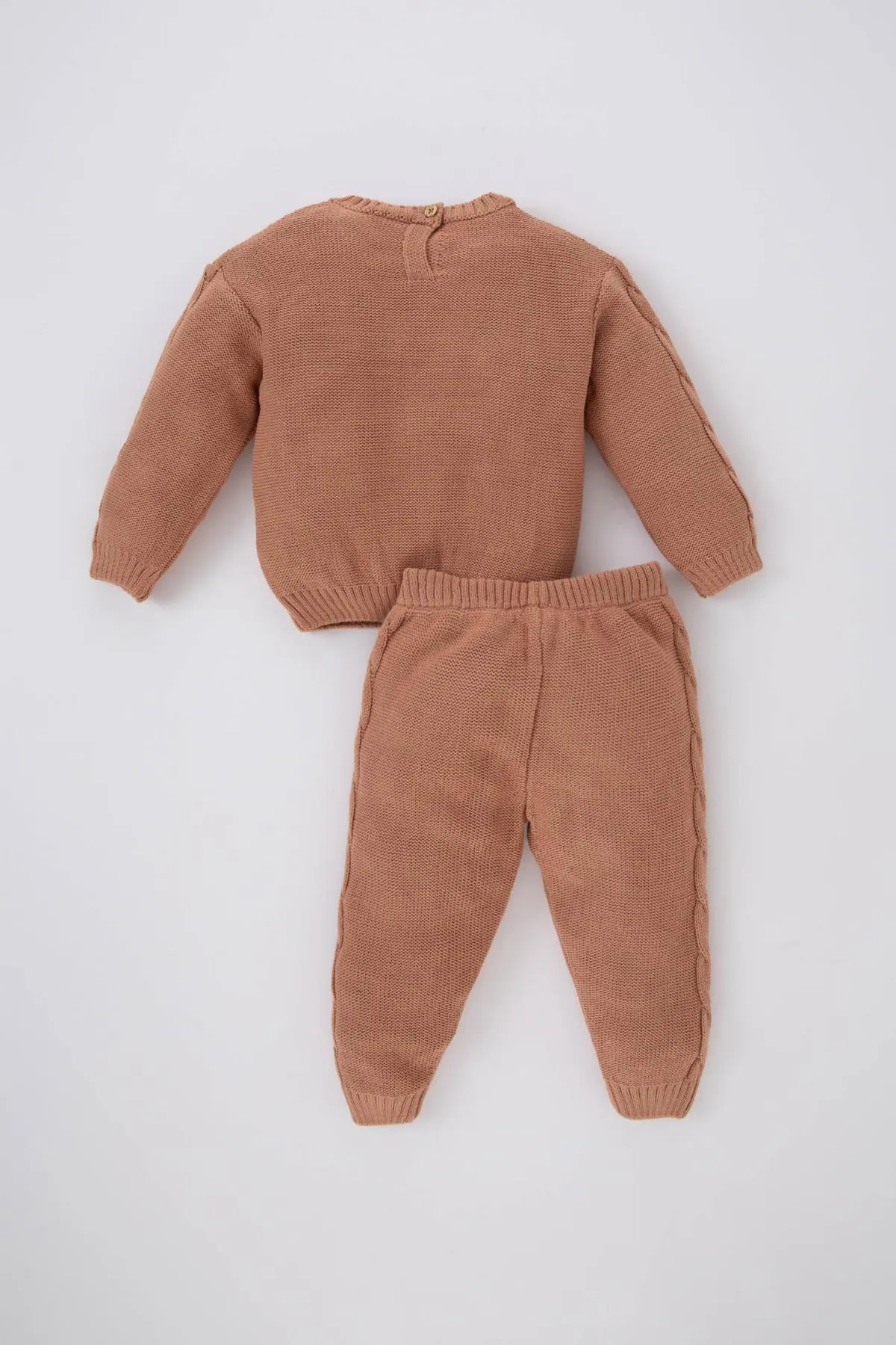 DeFacto  Strickwaren-Set mit Rundhalsausschnitt, Pullover und Unterteil für Babys, Mädchen, 2-teilig