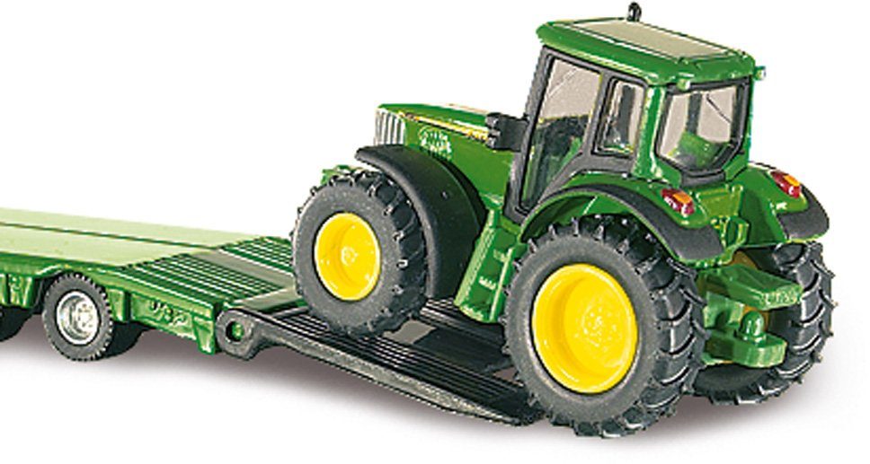 Siku Spielzeug-LKW SIKU Farmer, Tieflader mit John Deere Trakoren (1837)