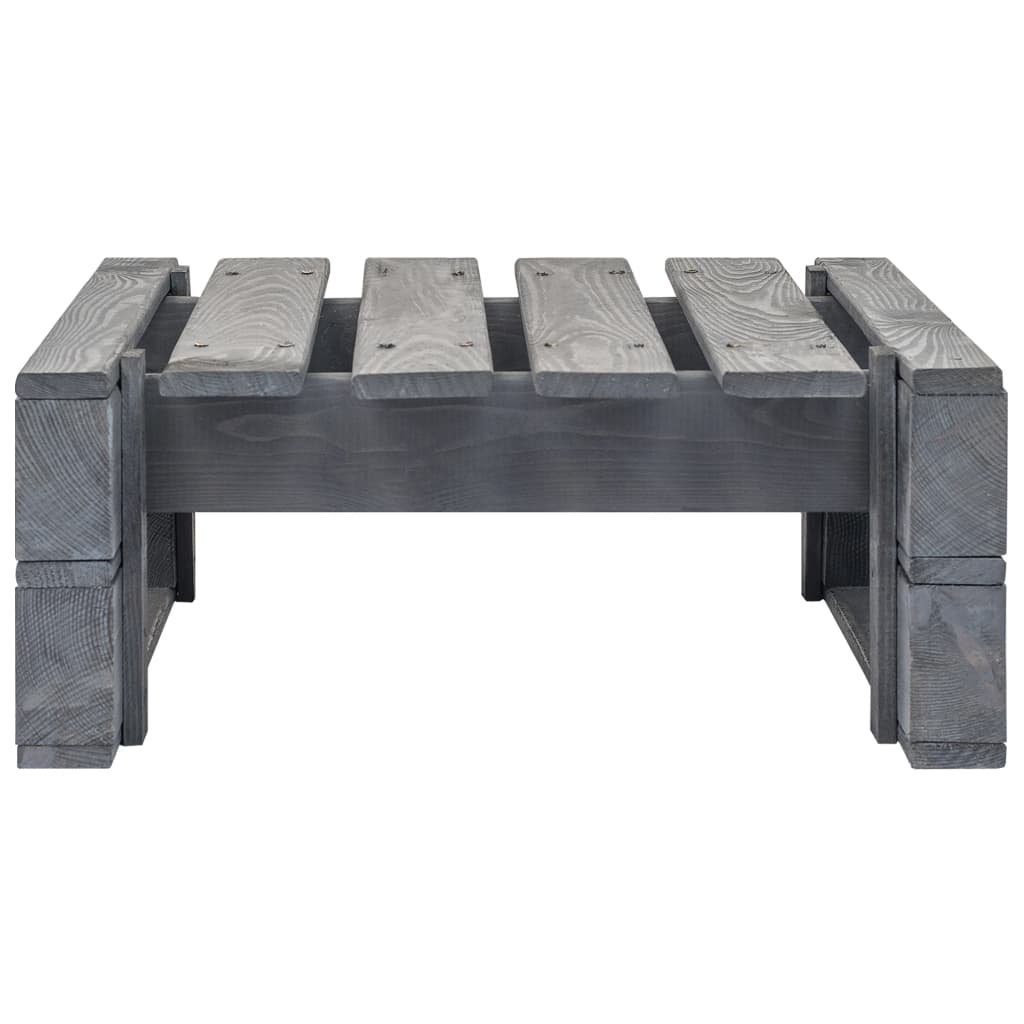 möbelando Gartenlounge-Hocker Astrid (LxBxH: 60x60x25 cm), aus Kiefer in Grau