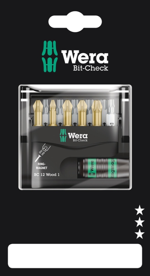 Wera 05136390001 Bit-Check 12 Madera 1 SB, 12-delig