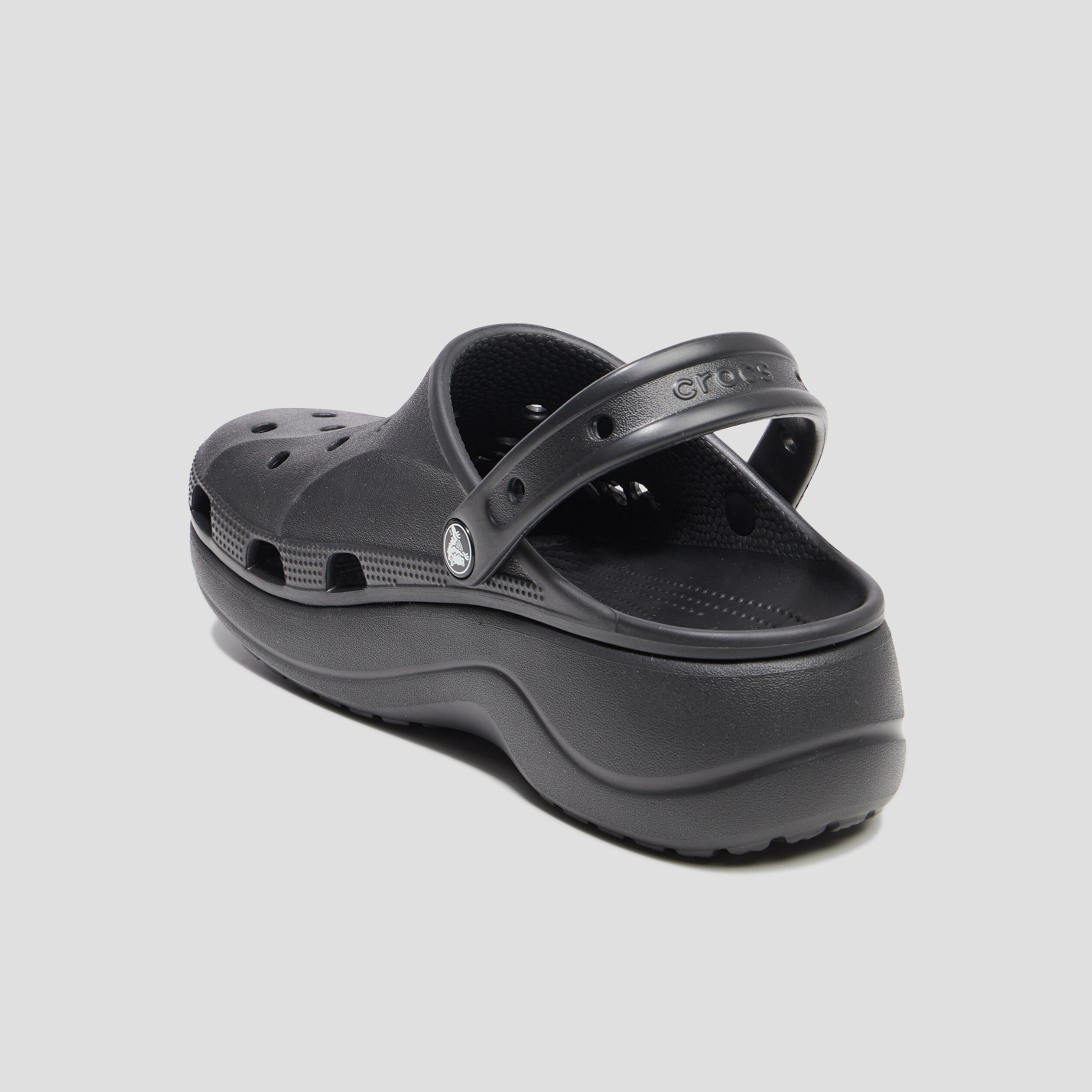 Sabots plateformes Crocs noir femme | La Halle