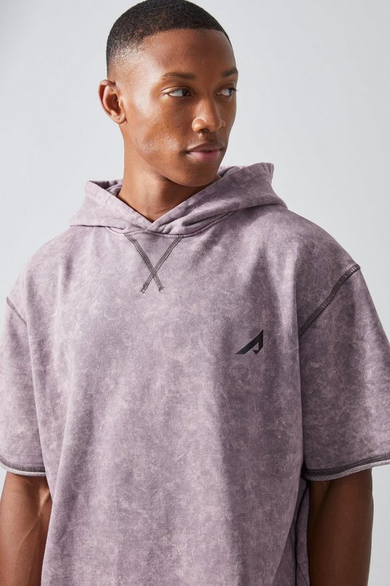 Active Oversize Hoodie mit Acid-Waschung