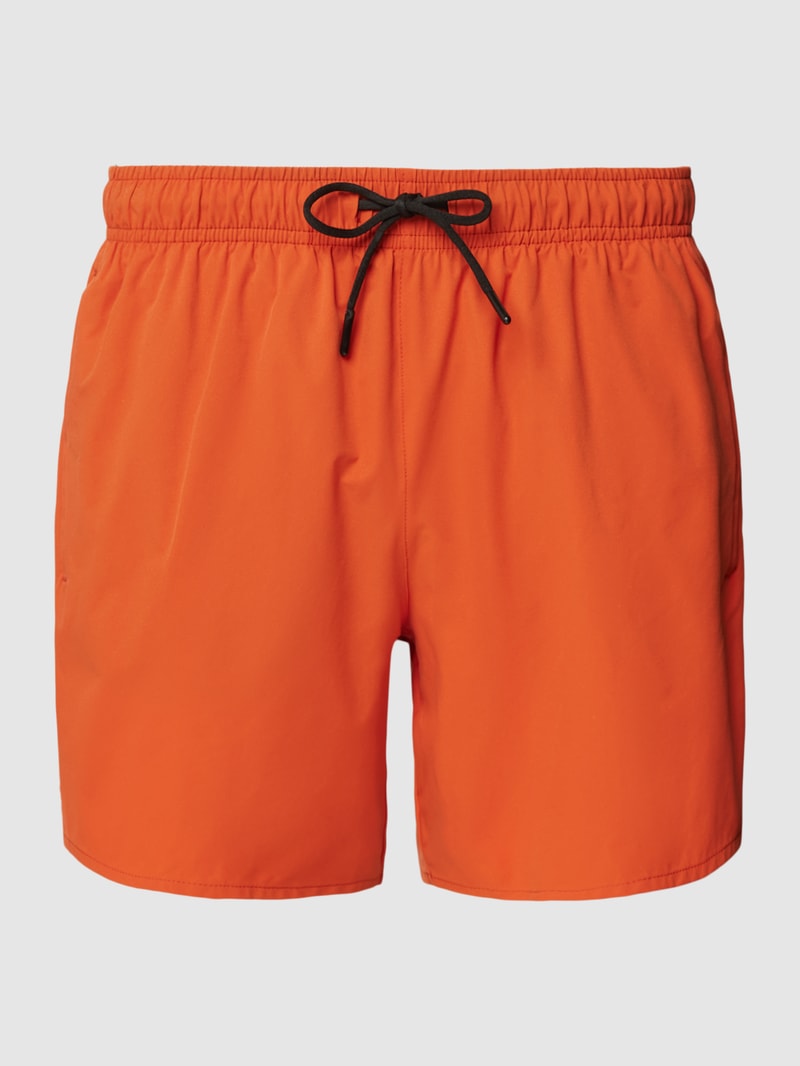 Badehose mit Label-Print in orange