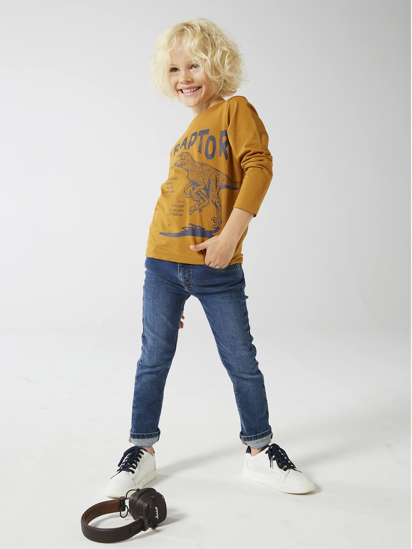 Jean slim Basics garçon denim brut