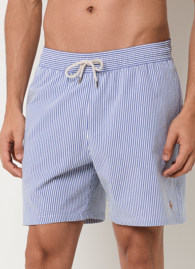 Ralph Lauren Traveler badeshorts med stripetrykk og sidelommer