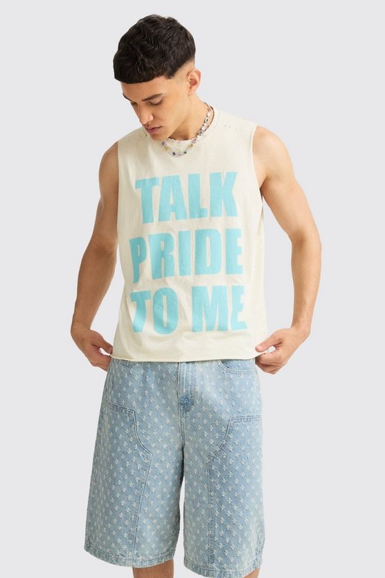 Kastiges zerrissenes Pride To Me Tanktop