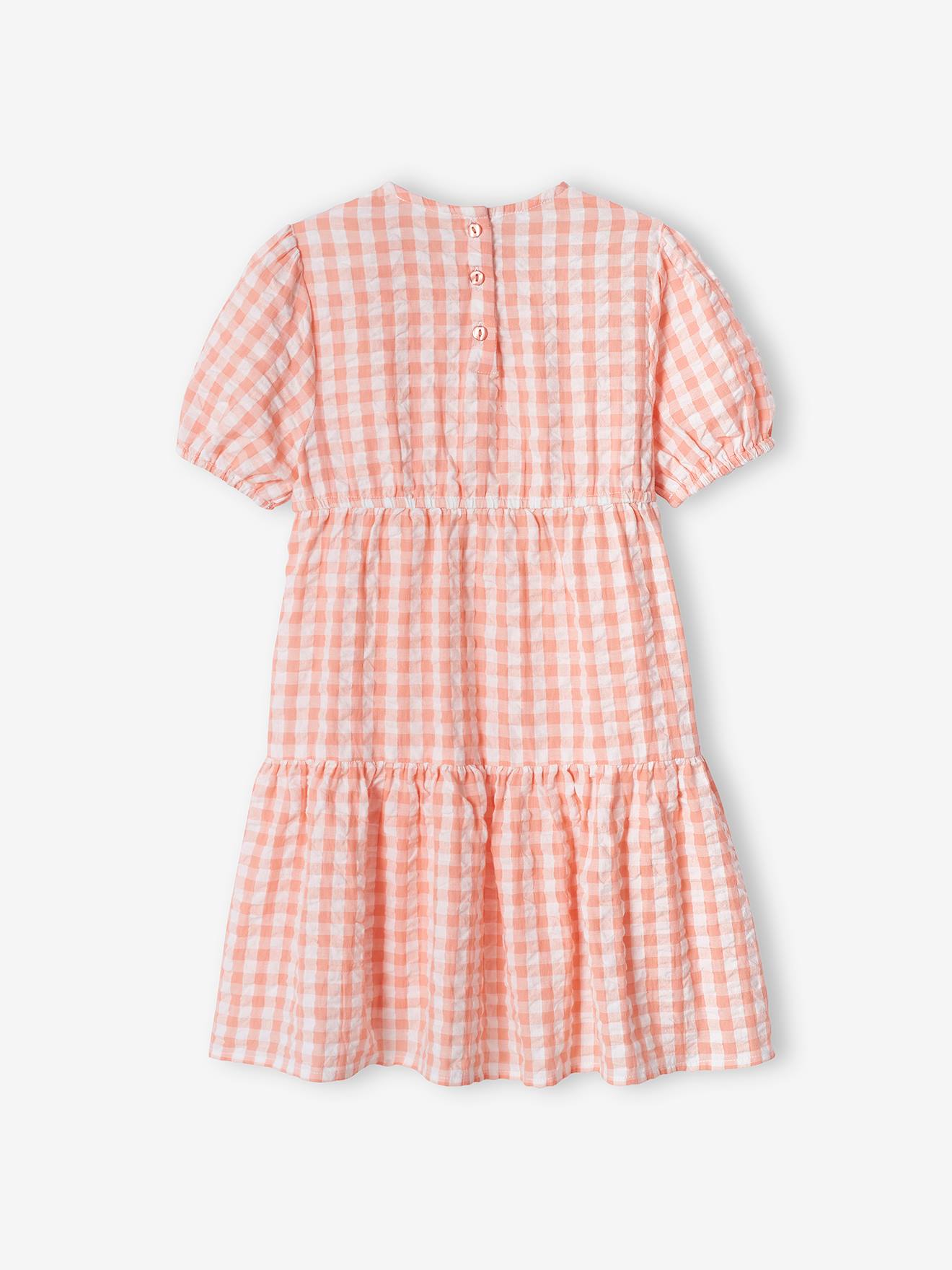 Vertbaudet Mädchen Kleid mit 3/4-Ärmeln - wollweiß
