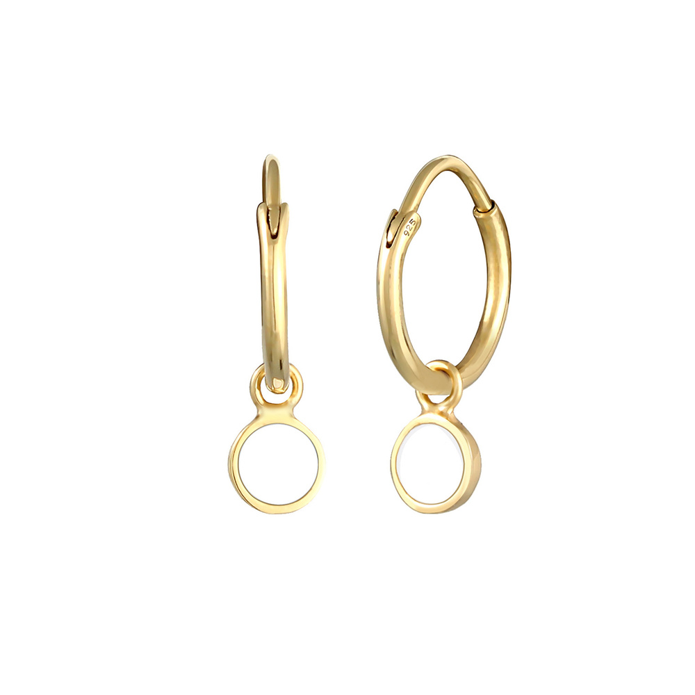 Elli Elli Boucles d'Oreilles Créoles Basic Trend Blogger Minimal Boucles d'Oreilles Fe Boucles d'oreilles