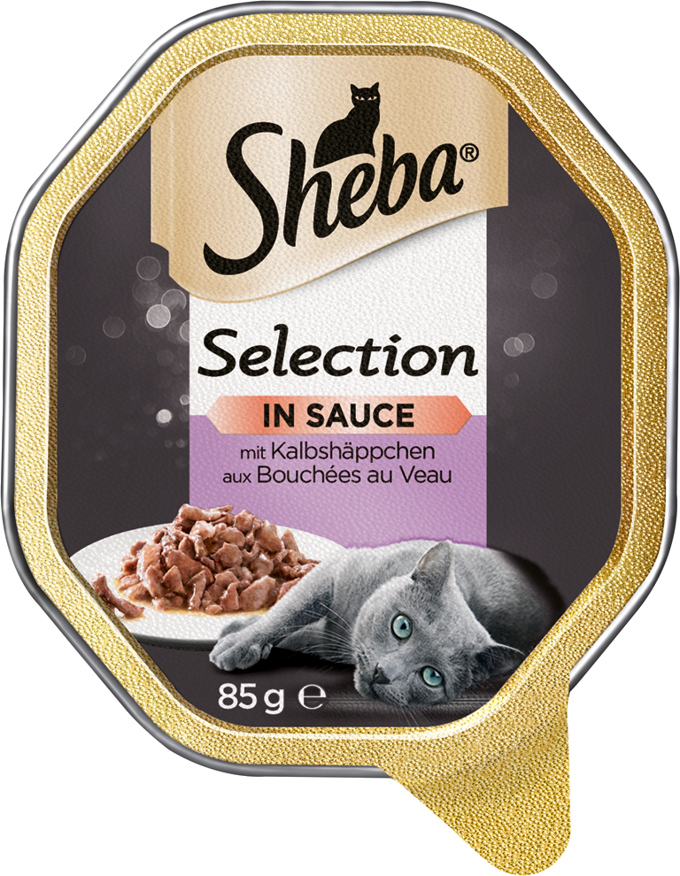 Sheba Nassfutter Sheba Selection in Sauce 22x85g mit Kalbshäppchen