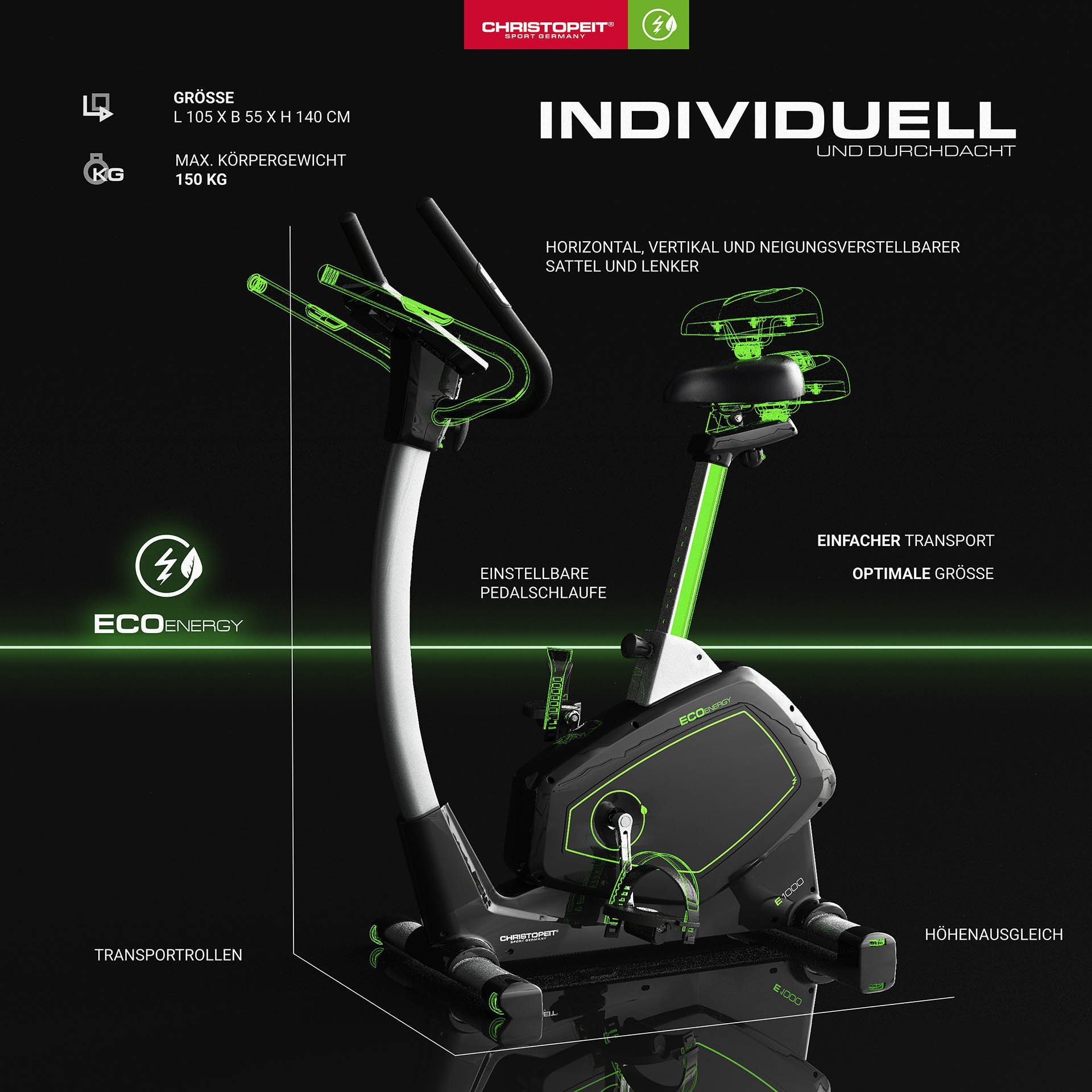 Christopeit Sport® Ergometer Eco 1000