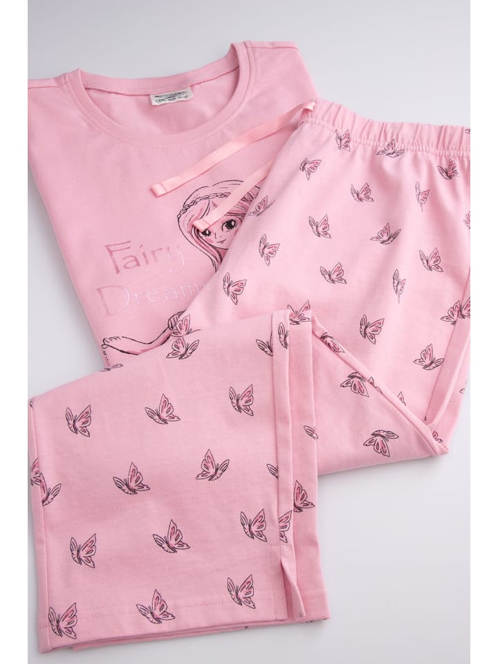 Coccodrillo Mädchen-Pyjama in rosa günstig kaufen