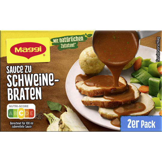 Maggi Sauce zu Schweinebraten ergibt 2x 250ML