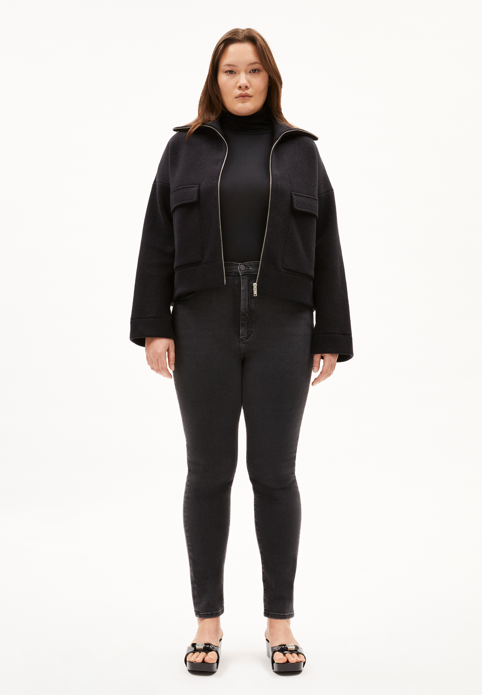 Skinny Leg High Waist aus Bio-Baumwoll Mix