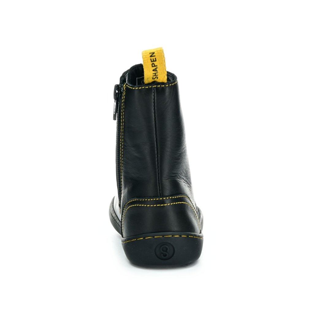 Shapen Maverick Mini Black & Yellow Barfußstiefeletten