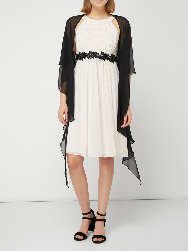 Stola aus Chiffon in schwarz