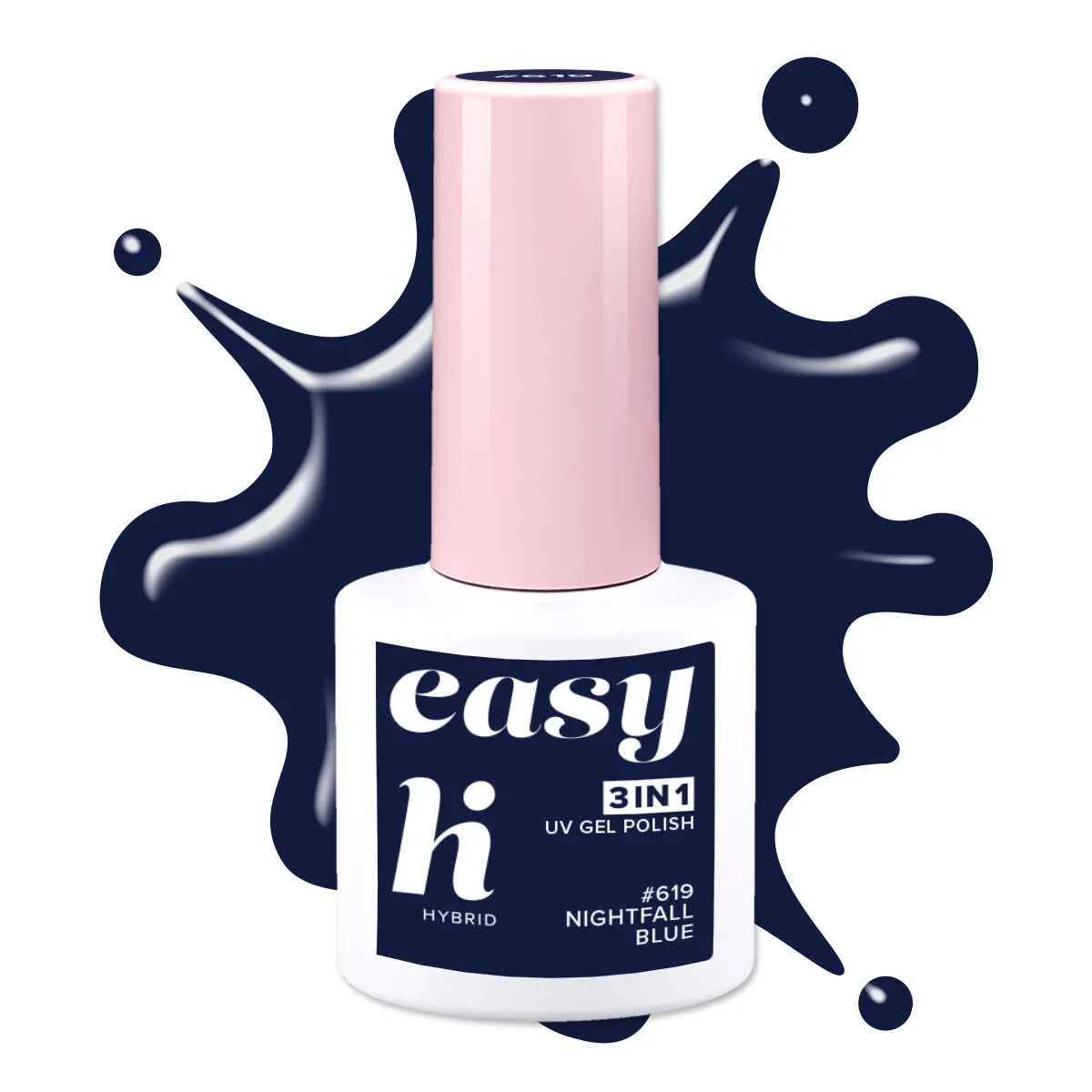 Hi Hybrid Easy 3у1 хибридни лак за нокте, 619 Nightfall Blue