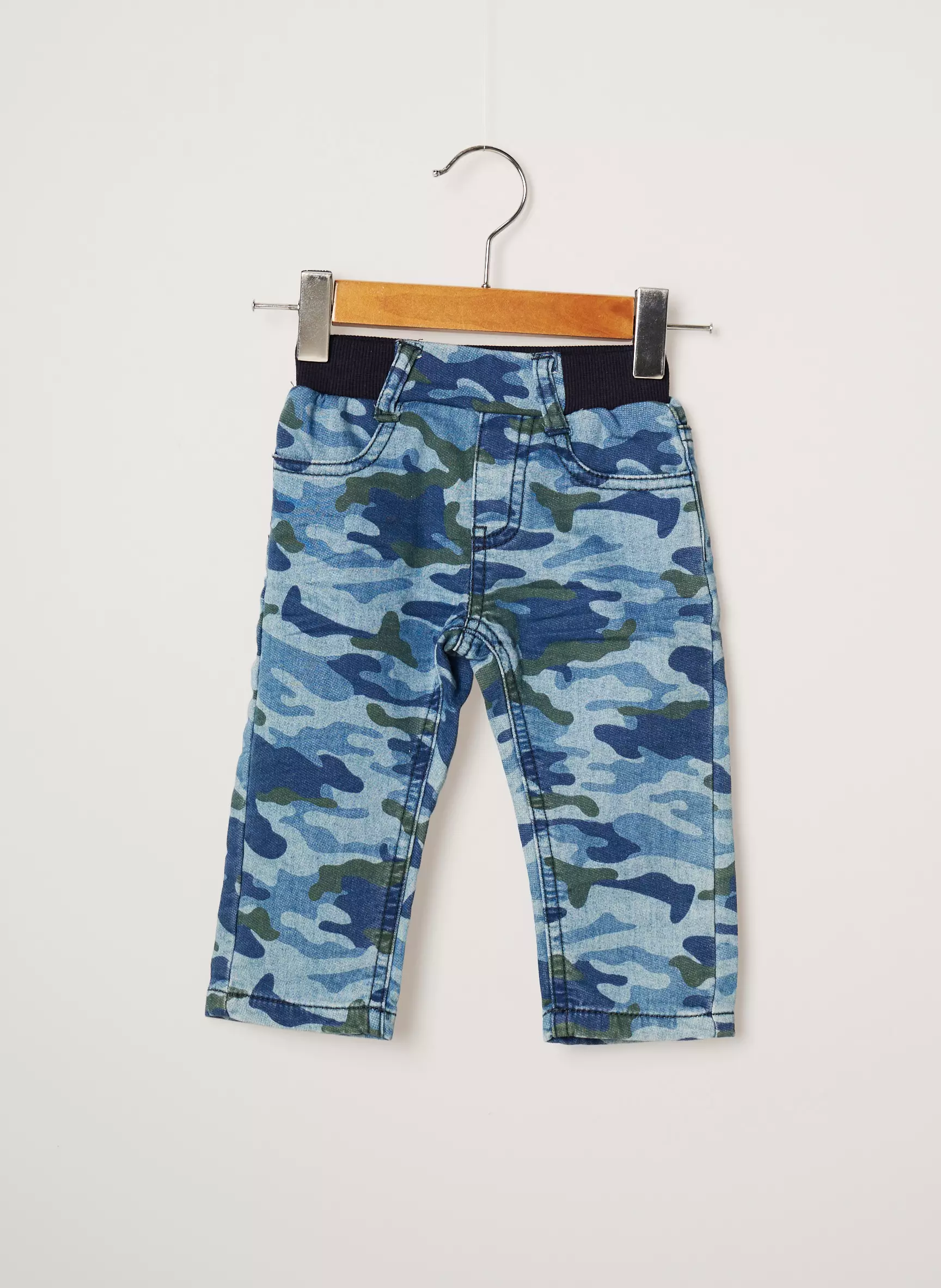 3 Pommes Pantalons Droits Garcon couleur bleu