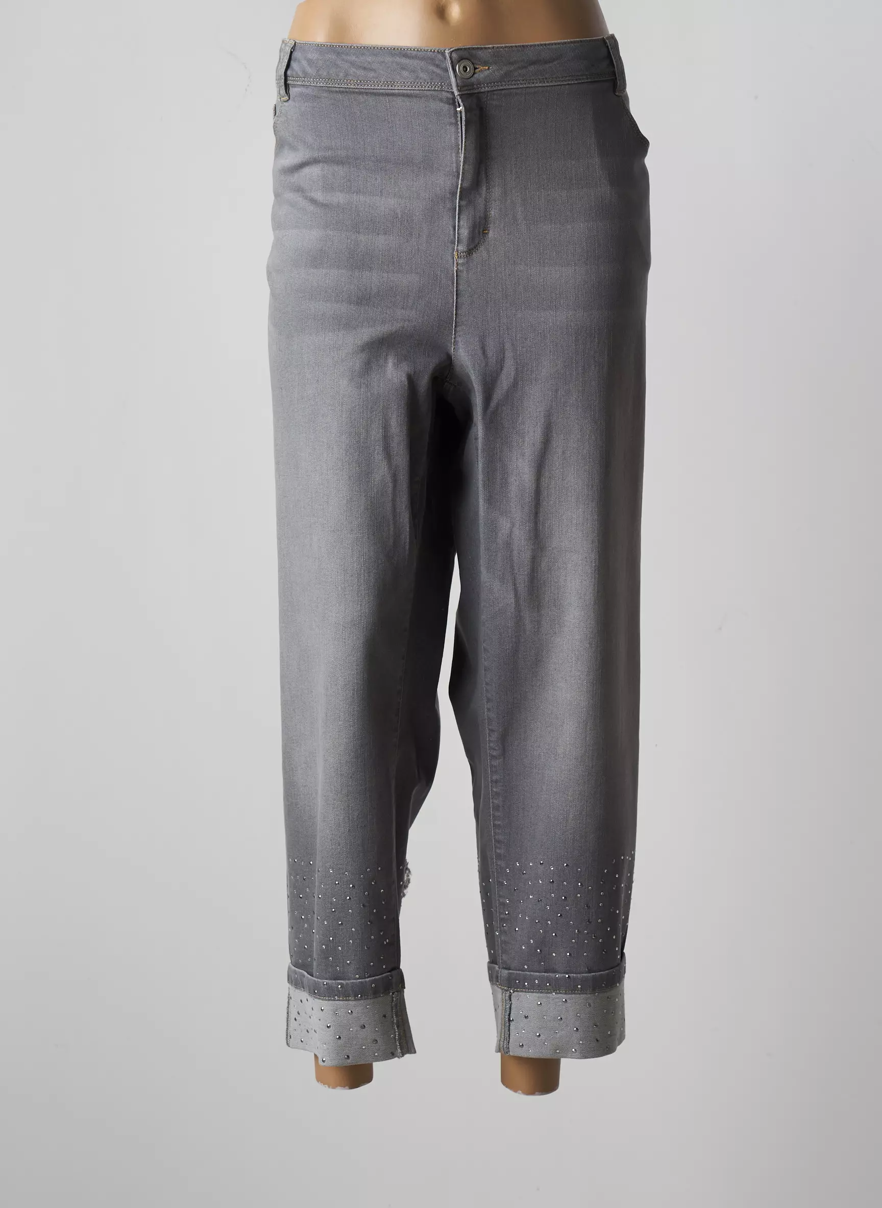 Thomas Rabe Jeans Coupe Droite Femme couleur gris