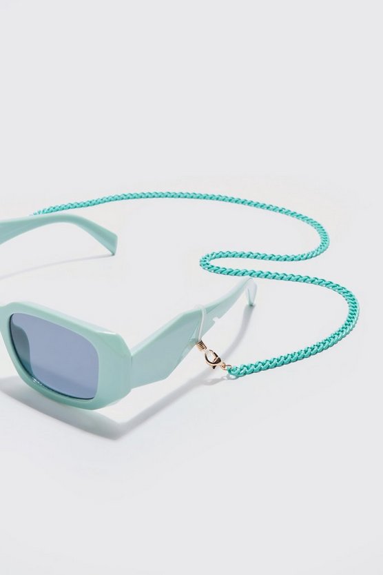 Grüne Plastik Sonnenbrillen-Kette mit mattem Finish