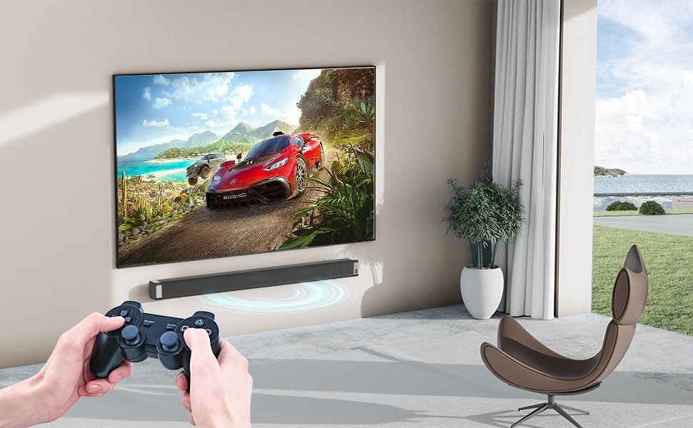 ABOX Odine I Soundbar (120dB Lautsprecher mit integriertem Bass, DSP-Verarbeitungstechnologie)