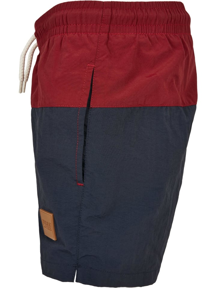 Urban Classics Urban Classics Badeshorts in navy/burgundy günstig kaufen