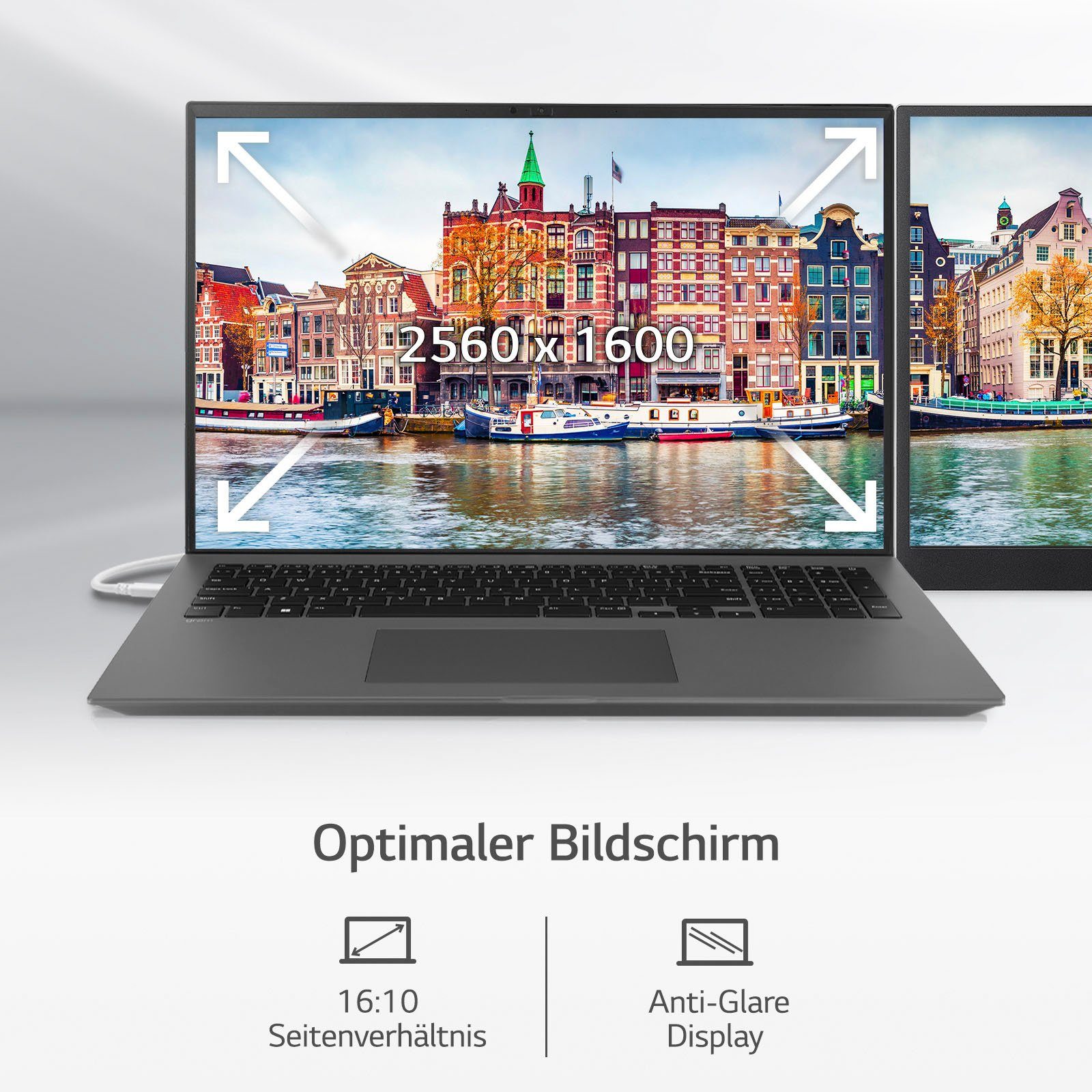 LG gram 17 Notebook (43,18 cm/17 Zoll, Intel Core i7 1260P, Iris© Xe Graphics, 512 GB SSD)