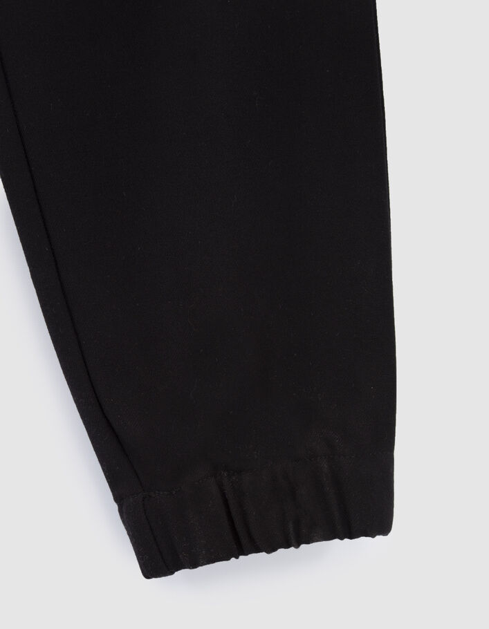 Pantalon BATTLE noir esprit jogging garçon