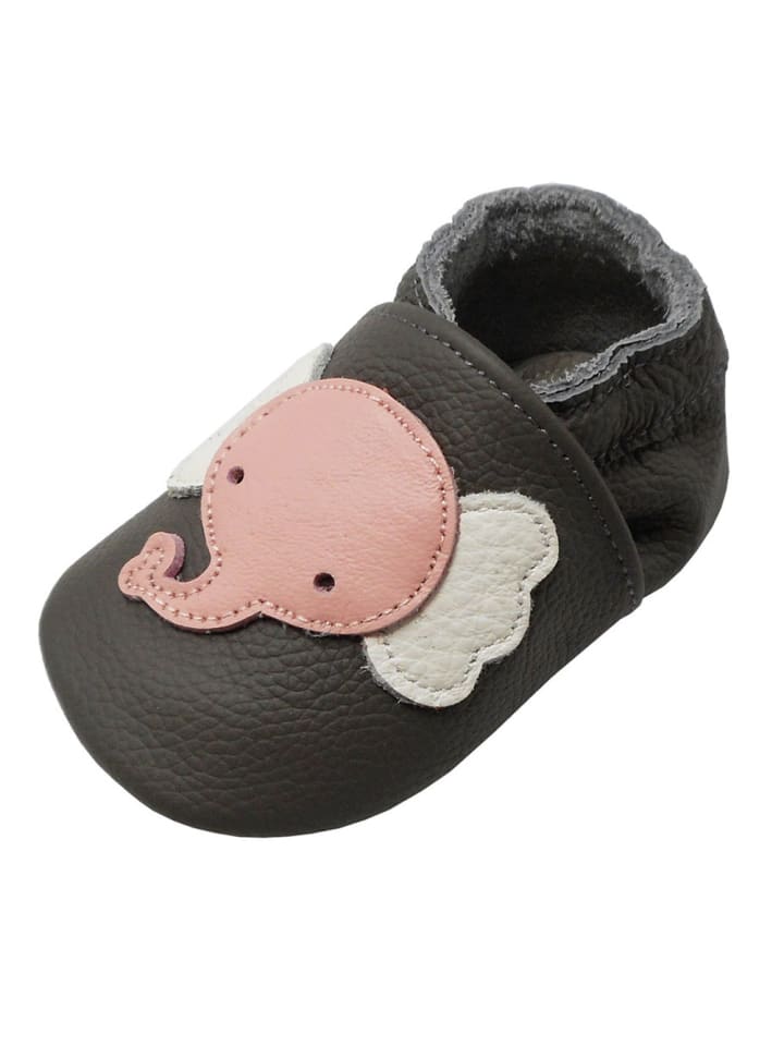 Yalion Leder-Krabbelschuhe 