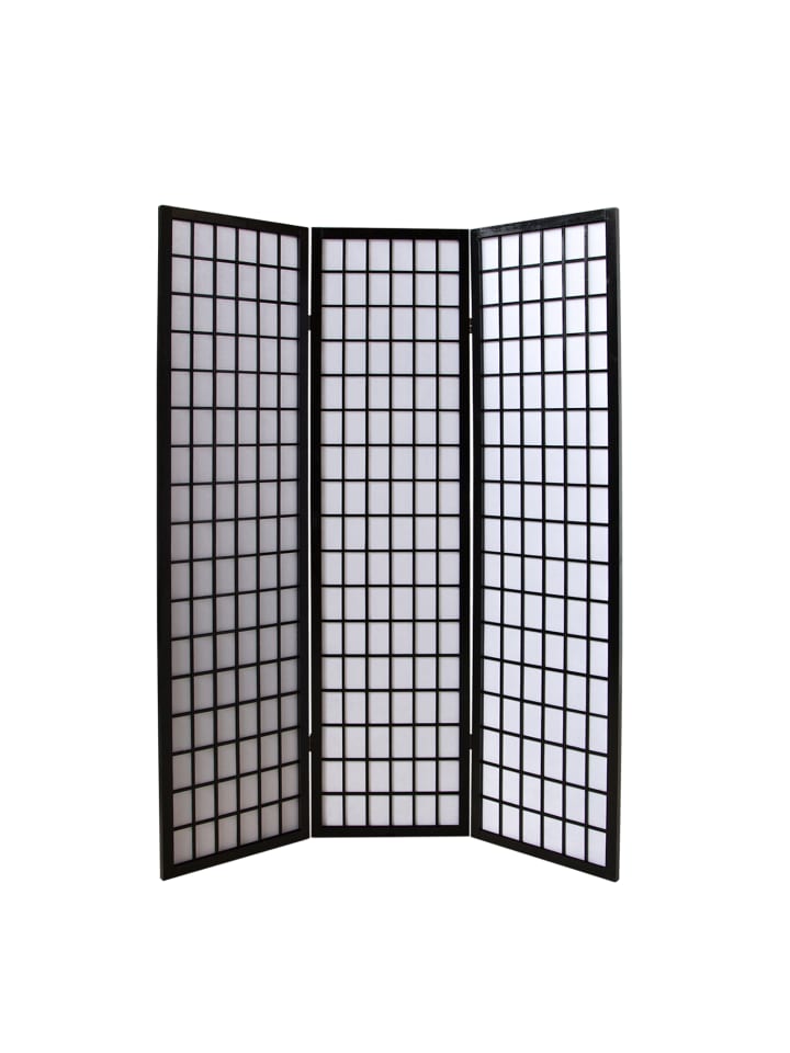 Homestyle4u 3-tlg. Paravent in Schwarz 132x175 günstig kaufen onesize