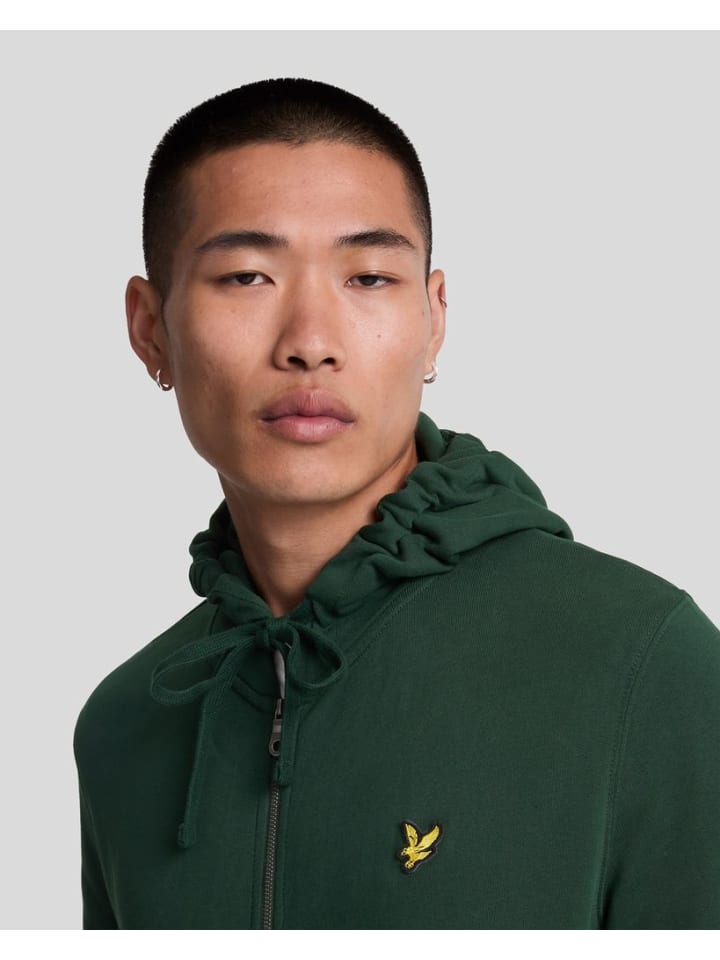 Lyle & Scott Kapuzensweatjacke in Grün günstig kaufen