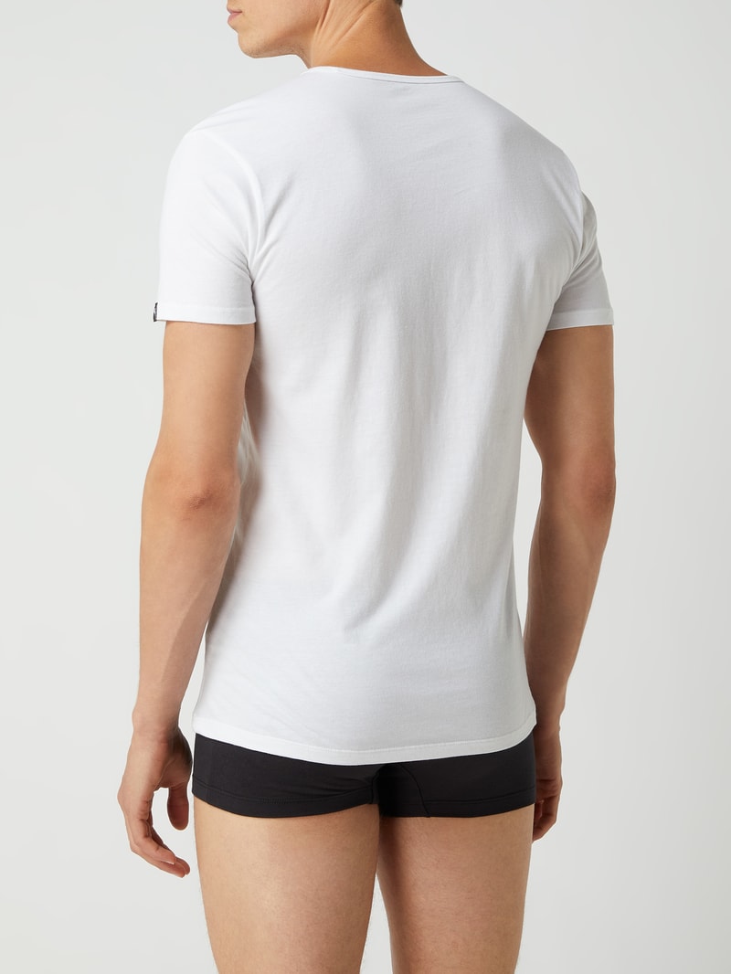 Regular Fit T-Shirt im 2er-Pack in weiß