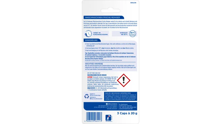 Dr. Beckmann Waschmaschinen Frische Reiniger 60 g