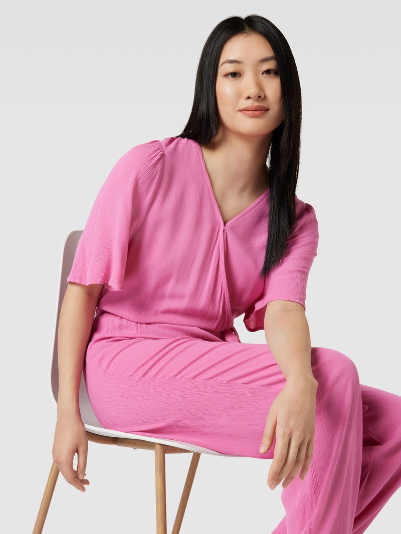 Jumpsuit mit V-Ausschnitt Modell 'Marrakech' in pink