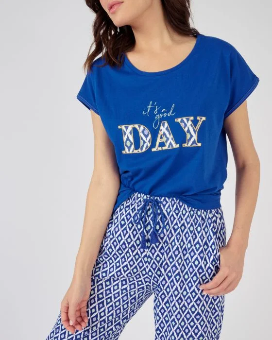 Pyjama fantaisie maille jersey pur coton peigné