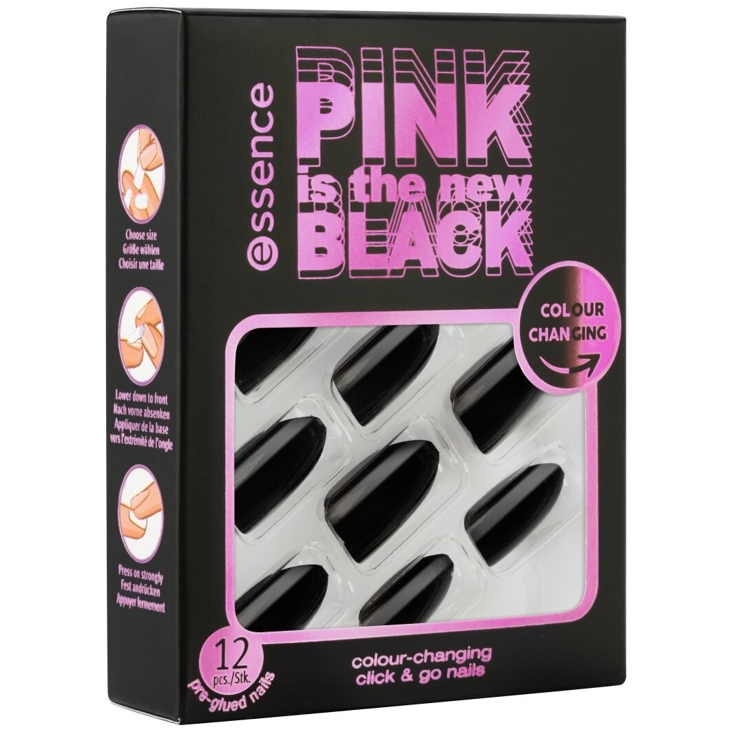 PINK is the new BLACK colour-changing click & go nails