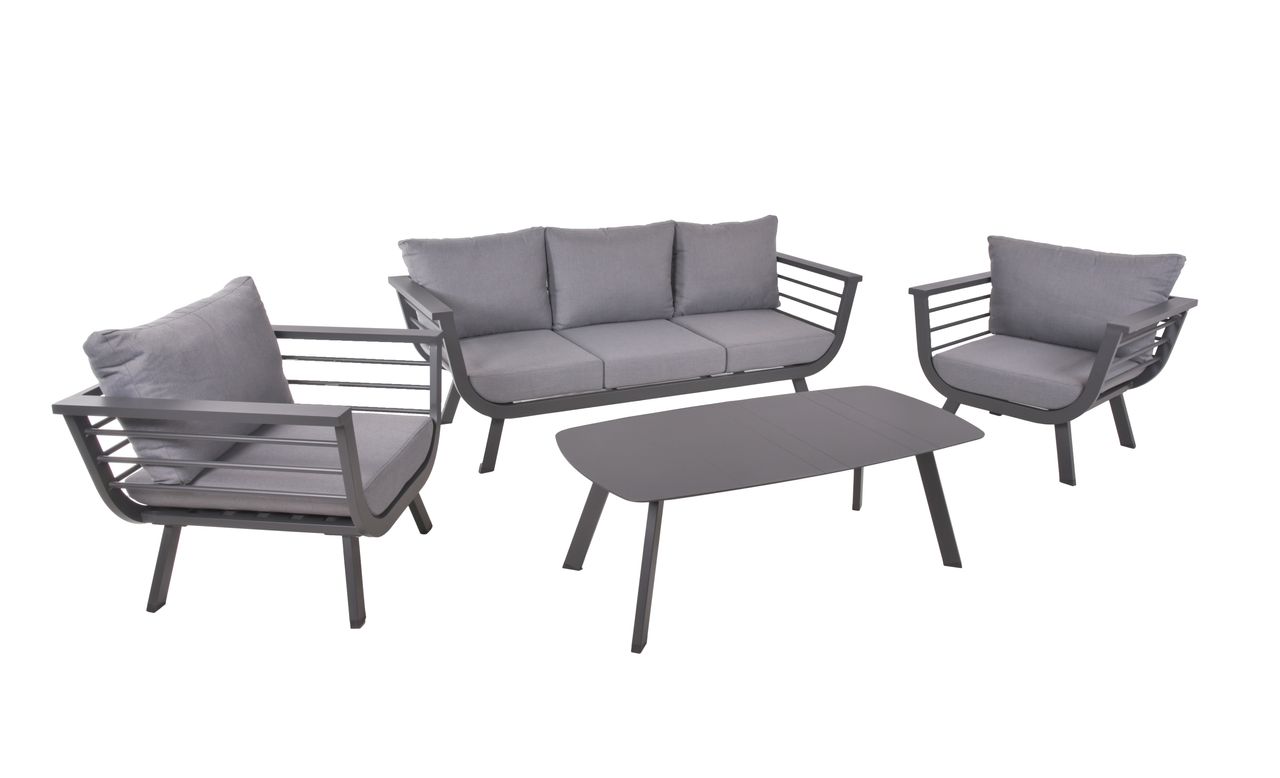 Garden Pleasure Lounge-Gruppe ELIA, 4-tlg., 3-Sitzer Sofa