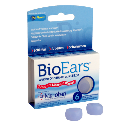 BIOEARS Silikon Ohrstöpsel antimikrobielle  6 St