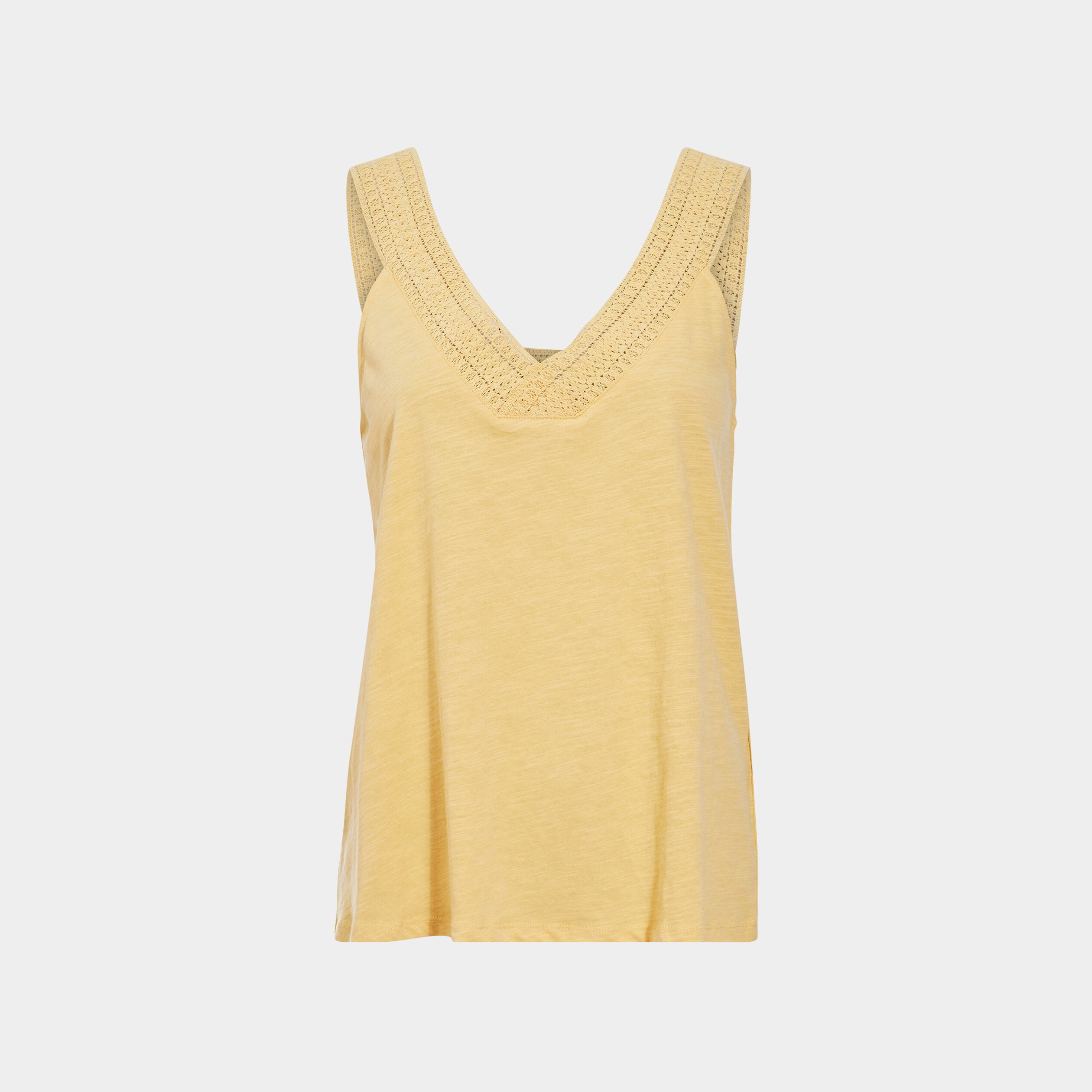 Débardeur col en V jaune clair femme | La Halle
