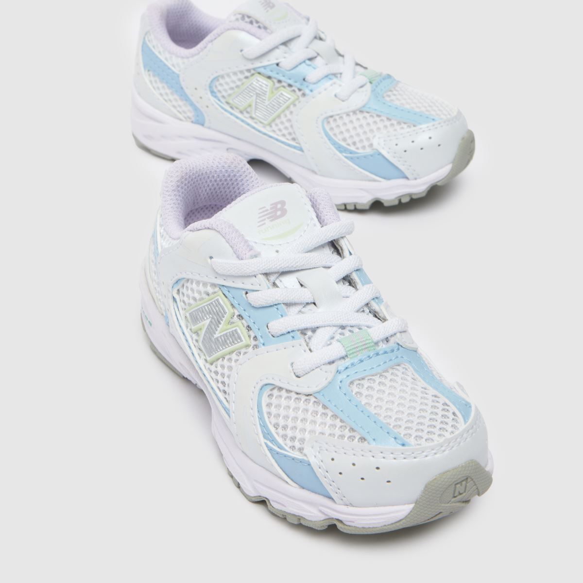 New Balance vita & flerfärgade blå 530 flickor småbarnsskor