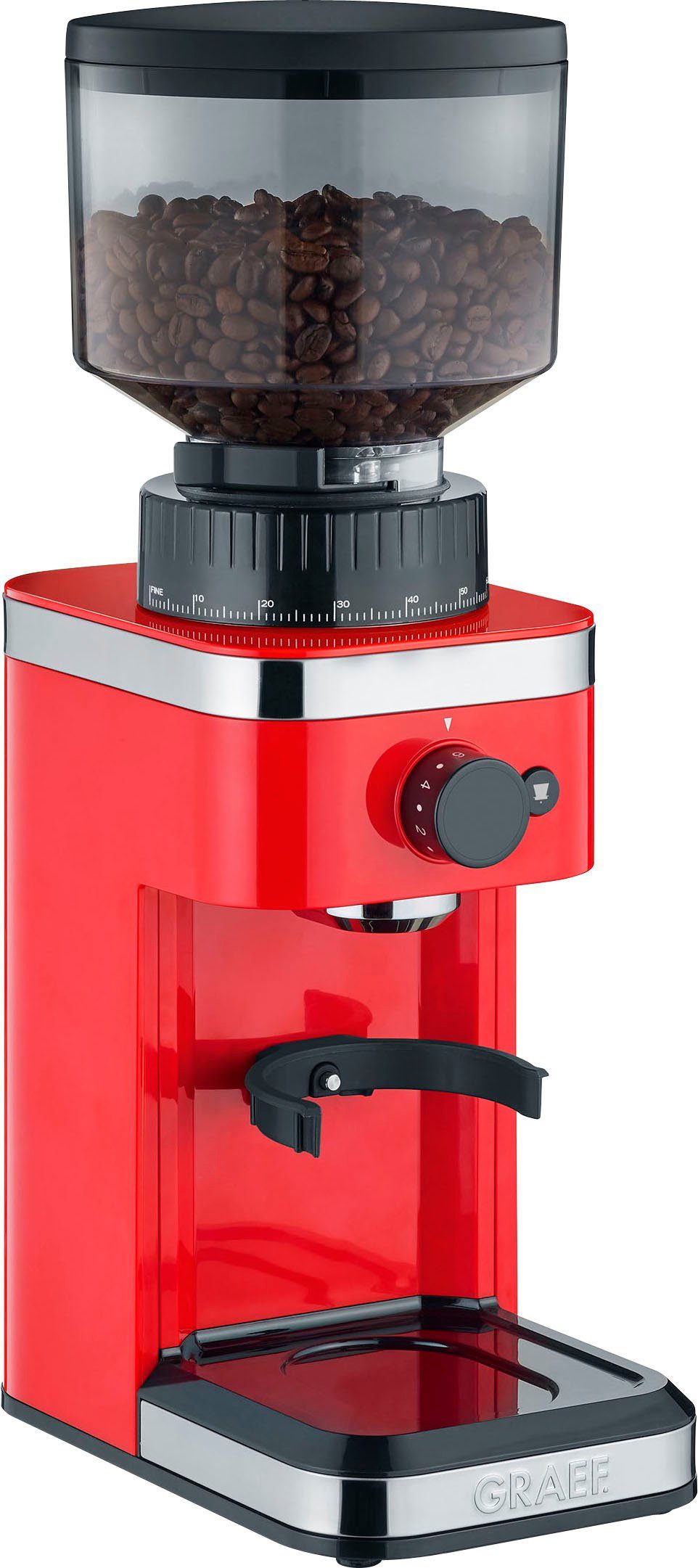Graef Kaffeemühle CM 503, rot, 135 W, Kegelmahlwerk