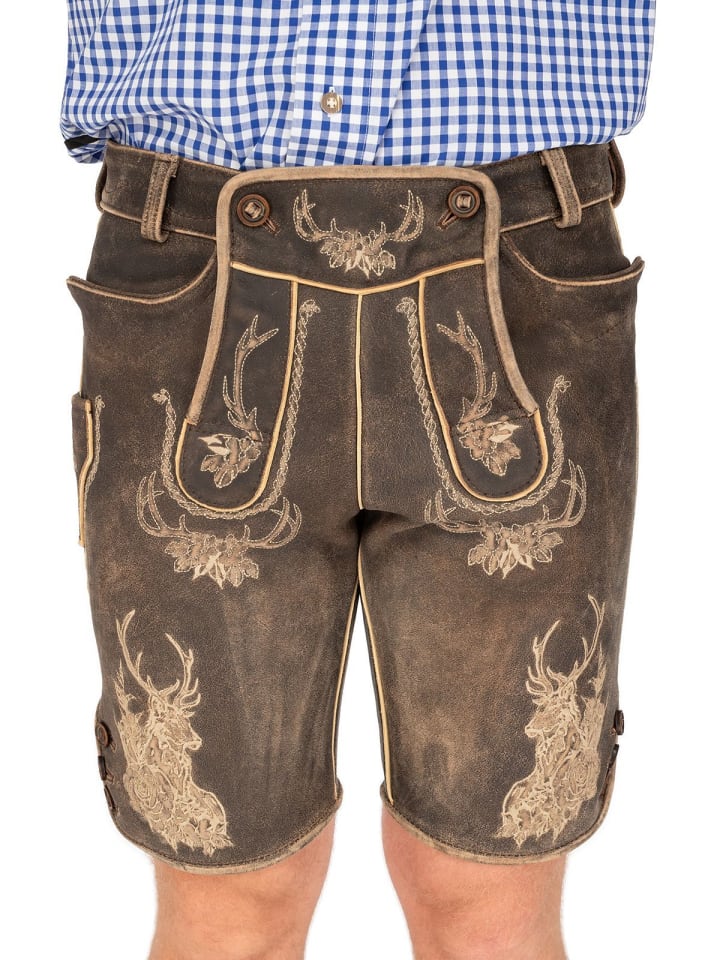 MADDOX Lederhose BRIENZ in dunkelbraun günstig kaufen