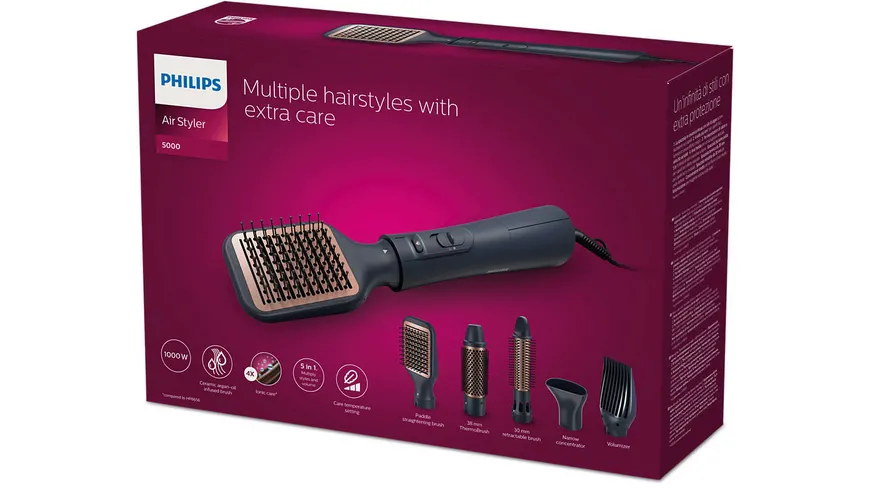 PHILIPS Warmluftbürste AirStyler 5000 Series BHA530/00